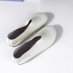手作りの靴 母の日　本革 カジュアルフラットシューズ レディース靴 履きやすい  パンプス 11枚目の画像