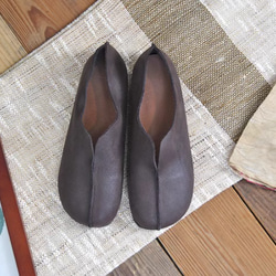 手作りの靴 パンプス　母の日　本革 カジュアルフラットシューズ レディース靴 履きやすい 9枚目の画像