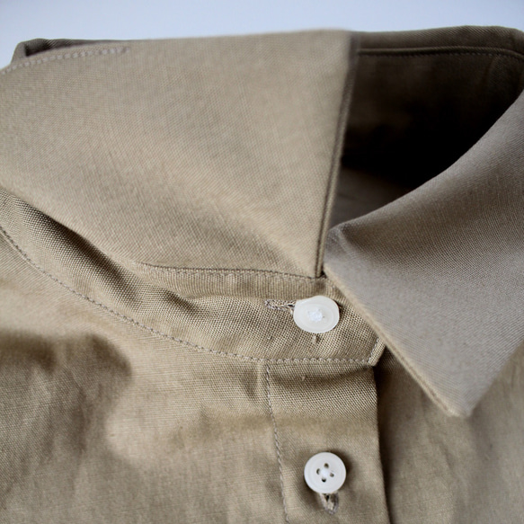 受注生産　サイズ＆カラーが選べるコットンポプリンオーバーサイズメンズライク半袖シャツ 9枚目の画像