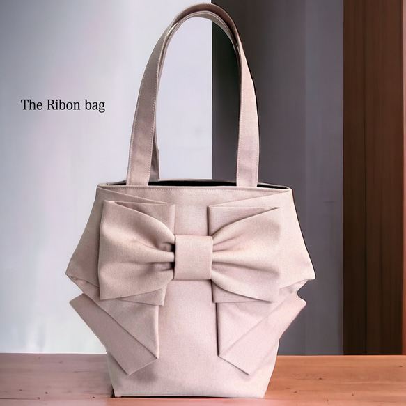 The Ribon bag♡縦長ちょこっとタイプ　ピンク 1枚目の画像