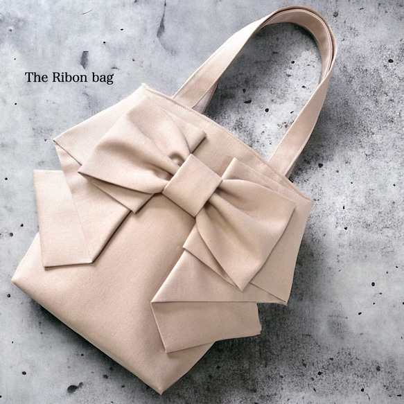 The Ribon bag♡縦長ちょこっとタイプ　ピンク 3枚目の画像