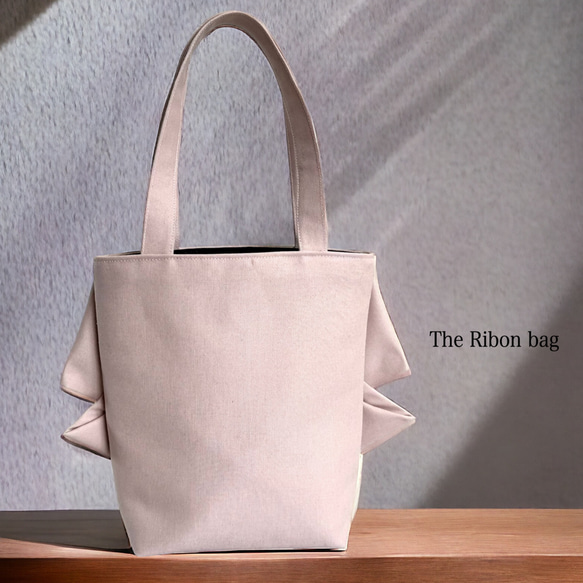 The Ribon bag♡縦長ちょこっとタイプ　ピンク 2枚目の画像