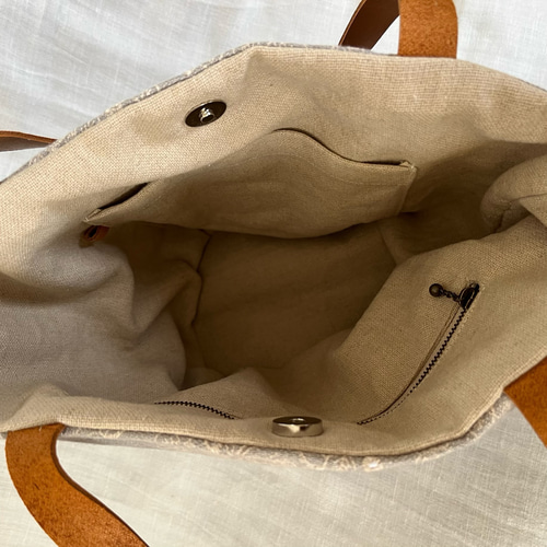 ミナペルホネン＊sometimes luckyギャザポケバッグ✂️ハンドメイド ミナペルホネン sometimes lucky バッグ ハンドメイド♪ ミナ