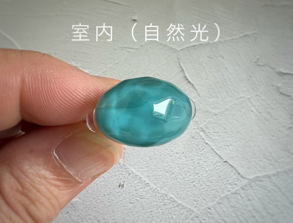 Creema限定！Sea glass ring＊ディープシーブルー 7枚目の画像