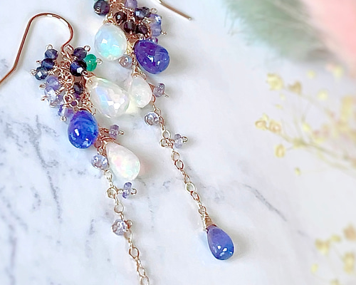 カラーオパールのシャンデリアピアス e4e31caae67031c4f8bf3642ef03b7