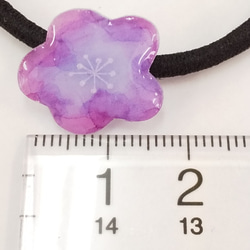 No.1608 【送料無料】『紫の花のヘアゴム』 5枚目の画像