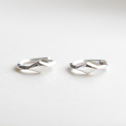 <Herz> Hoop Pierced Earrings / SV925 ≪送料無料≫ 2枚目の画像