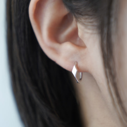 <Herz> Hoop Pierced Earrings / SV925 ≪送料無料≫ 12枚目の画像