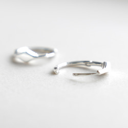 <Herz> Hoop Pierced Earrings / SV925 ≪送料無料≫ 6枚目の画像