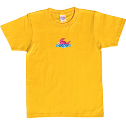 波乗りお魚さんのイラストTシャツ　サイズ展開あります 2枚目の画像