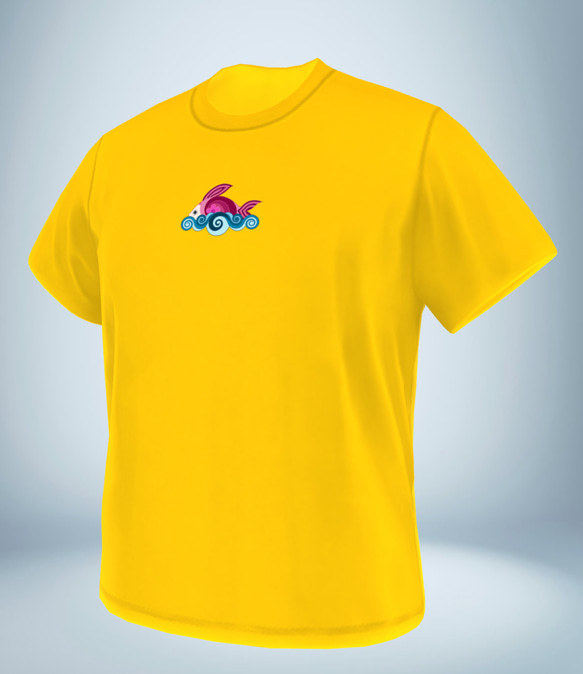 波乗りお魚さんのイラストTシャツ　サイズ展開あります 3枚目の画像