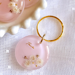 かすみ草の桃色キーホルダー/かすみ草/ピンク/桜色/プチギフト/母の日