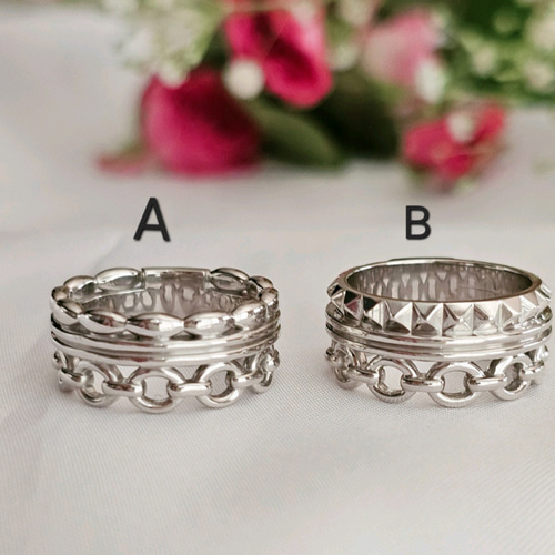 メンズライクリングな上質なシルバーリング、存在感のあるリングげ302