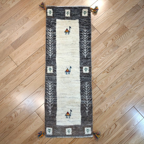 感謝キャンペーン32％OFF】ペルシャ ギャッベ ミニマット115x42cm