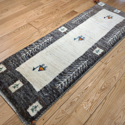 感謝キャンペーン32％OFF】ペルシャ ギャッベ ミニマット115x42cm