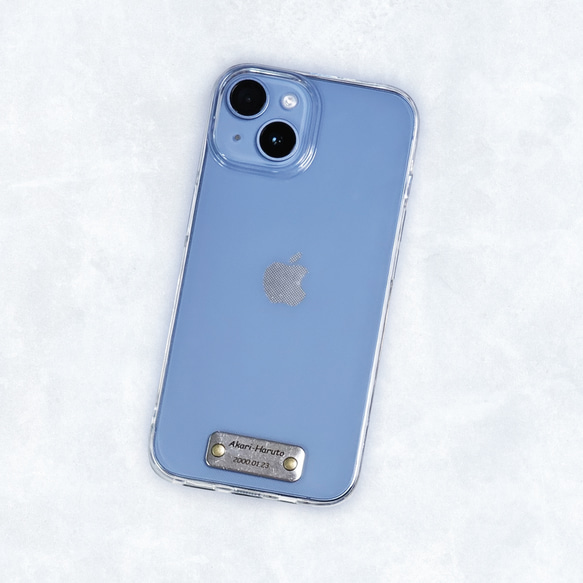 スマホ　ケース　名入れ　カバー　オリジナル　ソフトケース　TPU　iPhone15 1枚目の画像
