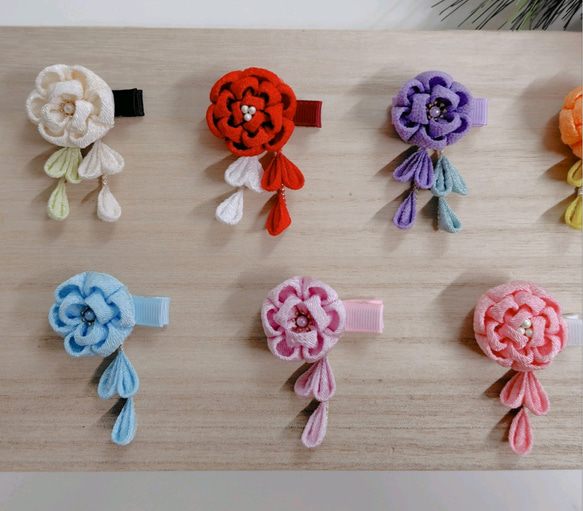 ☆受注生産☆【仕様とカラー14色 選べる】手の込んだ下がり付きつまみ  