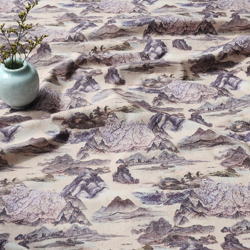 北朝鮮の有名な画家の山水画，肉筆，30年前に買った。とても