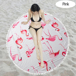ラウンドビーチタオル ビーチタオル 円形 大判 150cm丸 円 アウトドア 海 海水浴 ピクニック レジャーシート 7枚目の画像
