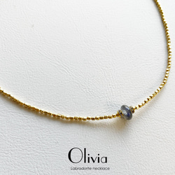 [限時促銷 1000 日圓優惠] 拉長石項圈項鍊 c789 第2張的照片