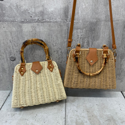 カバナバシュ ショルダー かご バッグ 美品 org.jpg