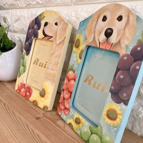 ペットさんのフォトフレーム描きます✨オーダーメイドトールペイント