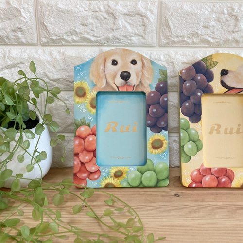 ペットさんのフォトフレーム描きます✨オーダーメイドトールペイント