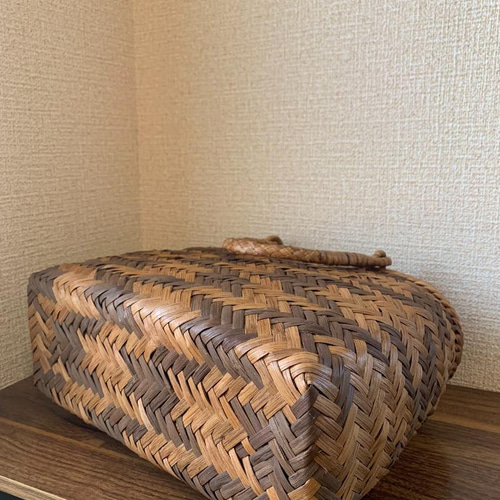 山葡萄 山葡萄かごバッグ 手作り 内布あり 二種材料 一番皮・二番皮  