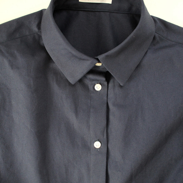 受注生産　サイズ＆カラーが選べるコットンポプリン半袖シャツ 8枚目の画像