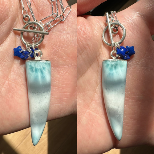 SV925 ラリマー キバ ラピスラズリ 星 ネックレ ネックレス