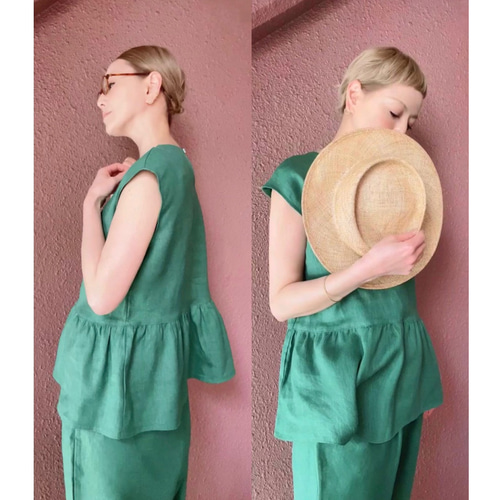 RATAさんレギュラー丈とろみ素材イージーパンツ落ち感ある大人ダボ感  