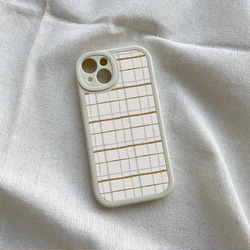 智慧型手機保護殼 兼容所有 iPhone 15/14/13/12/11 等型號 条纹格子 全包手機套 第2張的照片