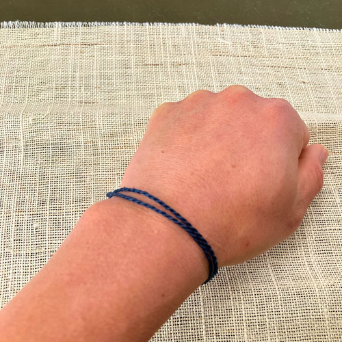 太さ選べる｜60〜110cm】藍染め精麻の麻紐｜日本古来の祈りと浄化の