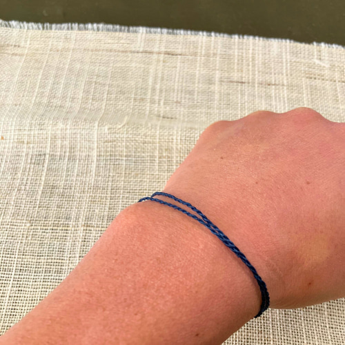 太さ選べる｜60〜110cm】藍染め精麻の麻紐｜日本古来の祈りと浄化の