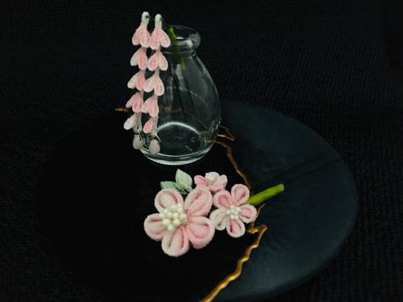 MSD MDD SDM用 小花と藤下がりの髪飾り 6枚目の画像