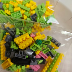 ナノブロックマイクロブロック愛鳥セキセイインコとり可愛い置き物おもちゃレゴ飾り水色ブルー青グリーン緑イエロー黄色 15枚目の画像