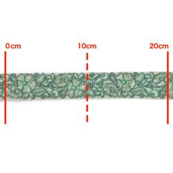 [ 528 ] 緑 グリーン 花柄 幅:3.5cm インド刺繍 リボン 3枚目の画像