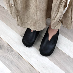 手作りの靴 パンプス　母の日　本革 カジュアルフラットシューズ レディース靴 履きやすい 14枚目の画像
