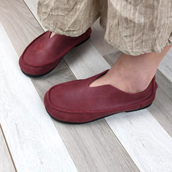 手作りの靴 パンプス　母の日　本革 カジュアルフラットシューズ レディース靴 履きやすい 7枚目の画像