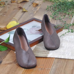 手作りの靴 母の日　パンプス　本革 カジュアルフラットシューズ レディース靴 履きやすい 9枚目の画像