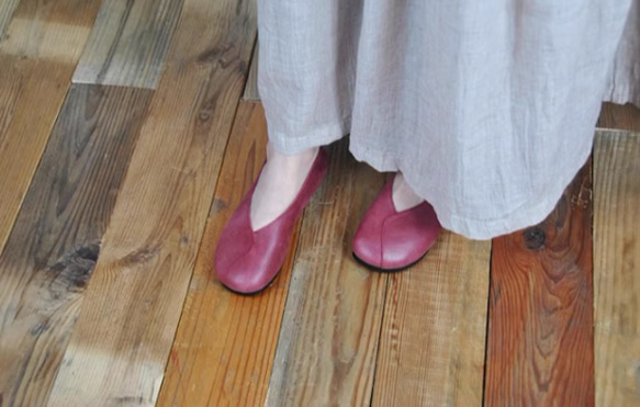 手作りの靴 母の日　パンプス　本革 カジュアルフラットシューズ レディース靴 履きやすい 20枚目の画像