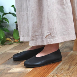 手作りの靴 母の日　パンプス　本革 カジュアルフラットシューズ レディース靴 履きやすい 16枚目の画像