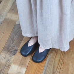 手作りの靴 母の日　パンプス　本革 カジュアルフラットシューズ レディース靴 履きやすい 15枚目の画像
