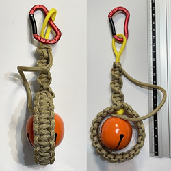 クマ鈴 登山 熊に注意 PARACORD パラコード アウトドア ロープ キャンプ 防災 手編み 送料無料 3枚目の画像