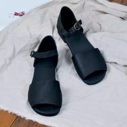 手作りの靴 サンダル本　母の日　カジュアルフラットシューズ　本革 レディース靴 履きやすい 10枚目の画像