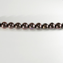 最大11.5mm高級本真珠（淡水パール）とSV925のネックレス（ロジウム、ダークトーン、パープル、6月の誕生石） 3枚目の画像