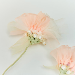 自由に曲げて空間にとける咲き編みの花｜大きいカーネーション｜ホワイト 8枚目の画像