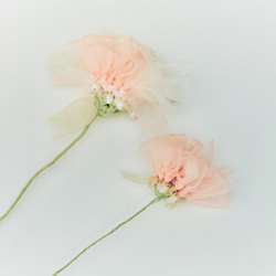 自由に曲げて空間にとける咲き編みの花｜大きいカーネーション｜ホワイト 7枚目の画像