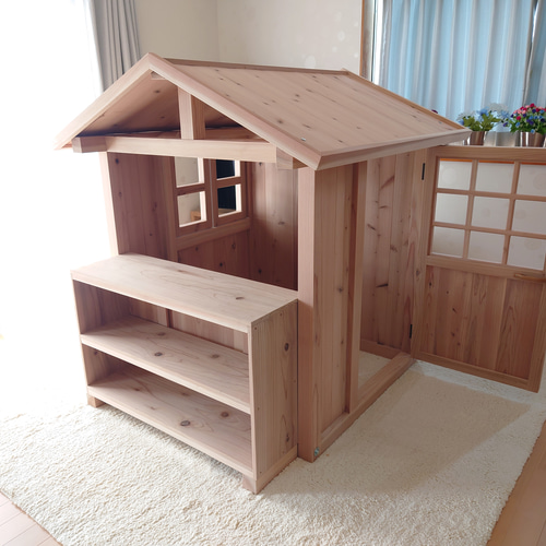 木製キッズハウス ショップ 組立て式 キット 国産 杉 宮崎県産【受注 