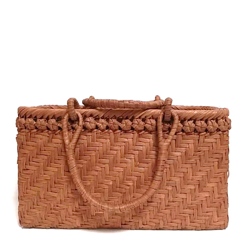 山葡萄バッグ和風一段花結び四角形 かごバッグ 山葡萄バッグ魅力 通販  